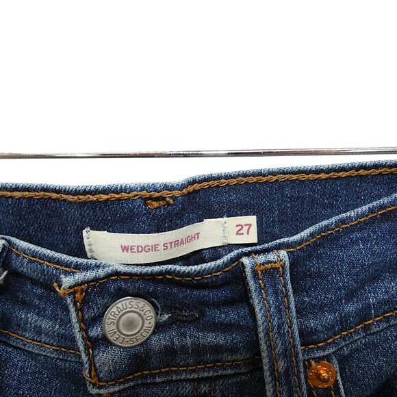 Levi’s Wedgie Straight Jeans Medium Indigo Wash 27 - Picture 7 of 11